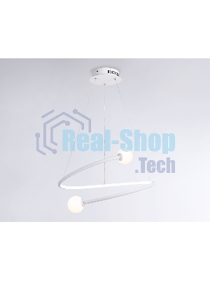 Светильник Ambrella light FL66291 WH белый 39W 3000K-6400K D500*1000 (ПДУ ИК)
