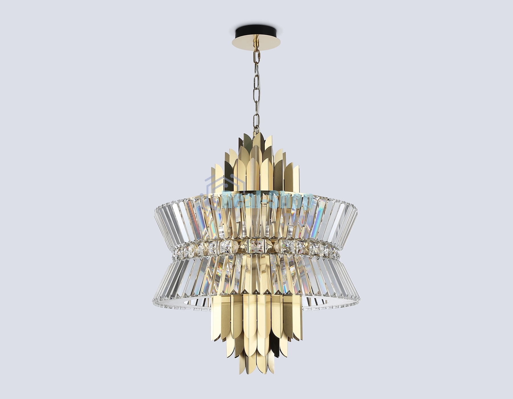 Люстра Ambrella light LH41017/12 BS/CL латунь/прозрачный E14*12 max 40W D560*660