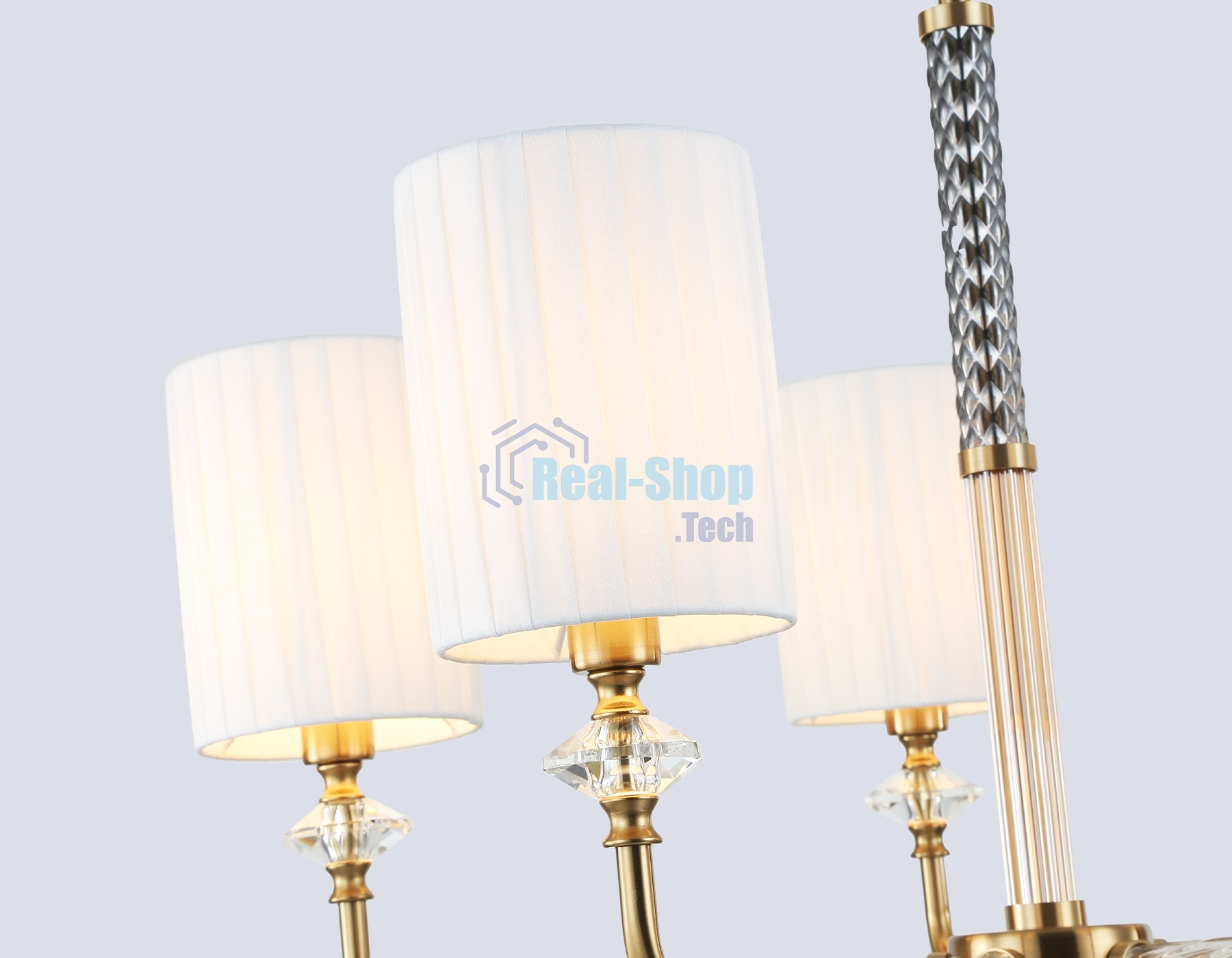 Люстра Ambrella light LH71500/5 BS/FR латунь/белый матовый E14*5 max 40W D680*640