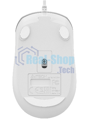 Мышь проводная A4Tech Fstyler FM26 серебристый, 1600 dpi, USB Type-A, кнопки - 4
