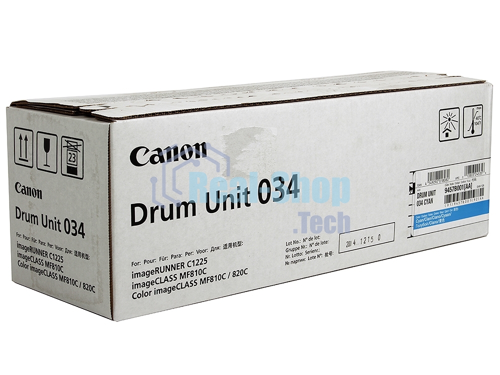 Фотобарабан Canon C-EXV034C cyan голубой, 34000 стр, для iR C1225/iF