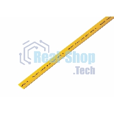 Термоусаживаемая трубка Rexant 7,0/3,5 мм, желтая, упаковка 50 шт. по 1 м