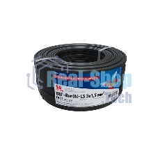 Кабель силовой медный Rexant ВВГ-Пнг(А)-LS 3x1,5 мм², 50 м, ГОСТ 31996-2012, ТУ 16.К71-310-2001