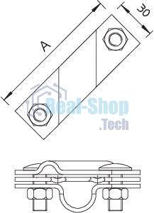 Клемма универс. для стержня заземл. 2760 20 FT OBO 5001641