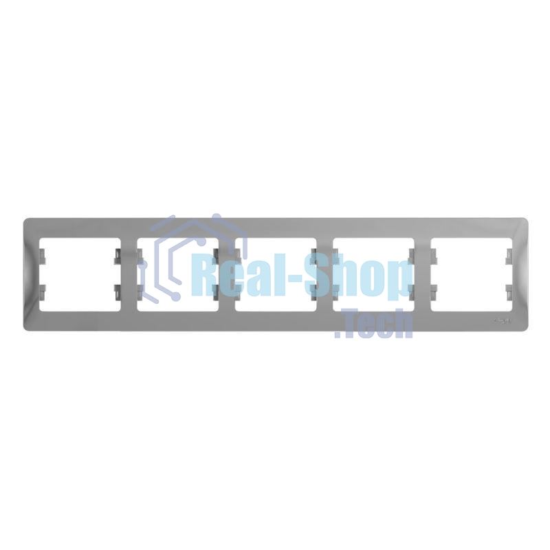 Рамка 5-м Glossa горизонт. алюм. SchE GSL000305