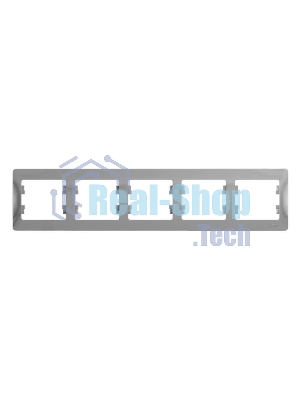 Рамка 5-м Glossa горизонт. алюм. SchE GSL000305