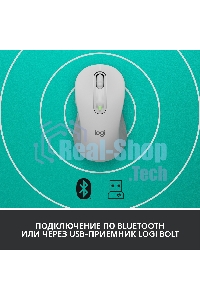 Мышь беспроводная Logitech Signature M650 белый, 4000 dpi, радиоканал, Bluetooth, USB, кнопки - 5