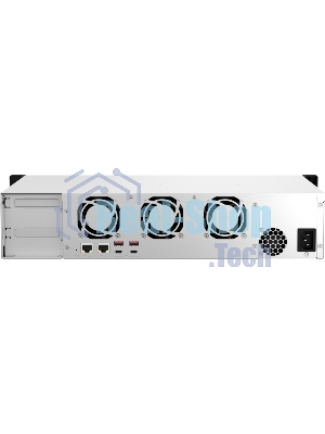 Сетевое хранилище SMB QNAP TS-873AeU-4G NAS 8x3.5/2.5 SATA/SSD trays, 2 x M2 PCIe, 2x 2.5 GbE, 2U rackmount, 1 PSU. AMD Ryzen V1500B 4-core/8-thread 2.2 GHz processor, 4 Gb DDR4 RAM (1*4 Gb) up to 64Gb (2*32 Gb). W/o rail kit RAIL-B02