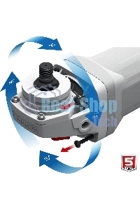 Угловая шлифовальная машина Зубр 125 мм, 1500 Вт, регулировка оборотов, серия Профессионал.