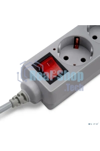 Сетевой фильтр Buro 500SL-3-G 3 м (5 розеток) серый (пакет ПЭ)