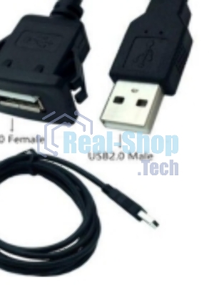 Кабель с разъемами USB 2.0 мама для монтажа -папа 1 м