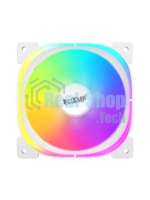 Вентилятор для корпуса PCCooler EF120 ARGb белый, 120 мм, 1500 об/мин, 25.7 дБ, 4 pin