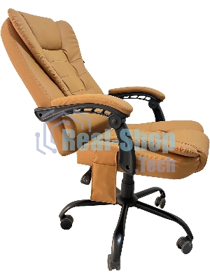 Кресло Cactus CS-CHR-OC05M-BR бежевый, экокожа, подголовник