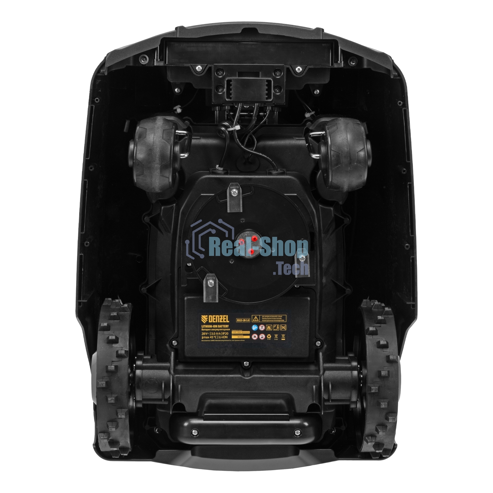 Робот-газонокосилка Denzel Grass Master 1000, ультразвуковой датчик, 3 Ач, LCD дисплей, Wi-Fi