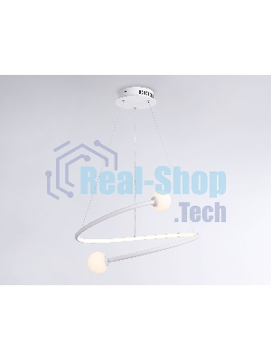 Светильник Ambrella light FL66291 WH белый 39W 3000K-6400K D500*1000 (ПДУ ИК)