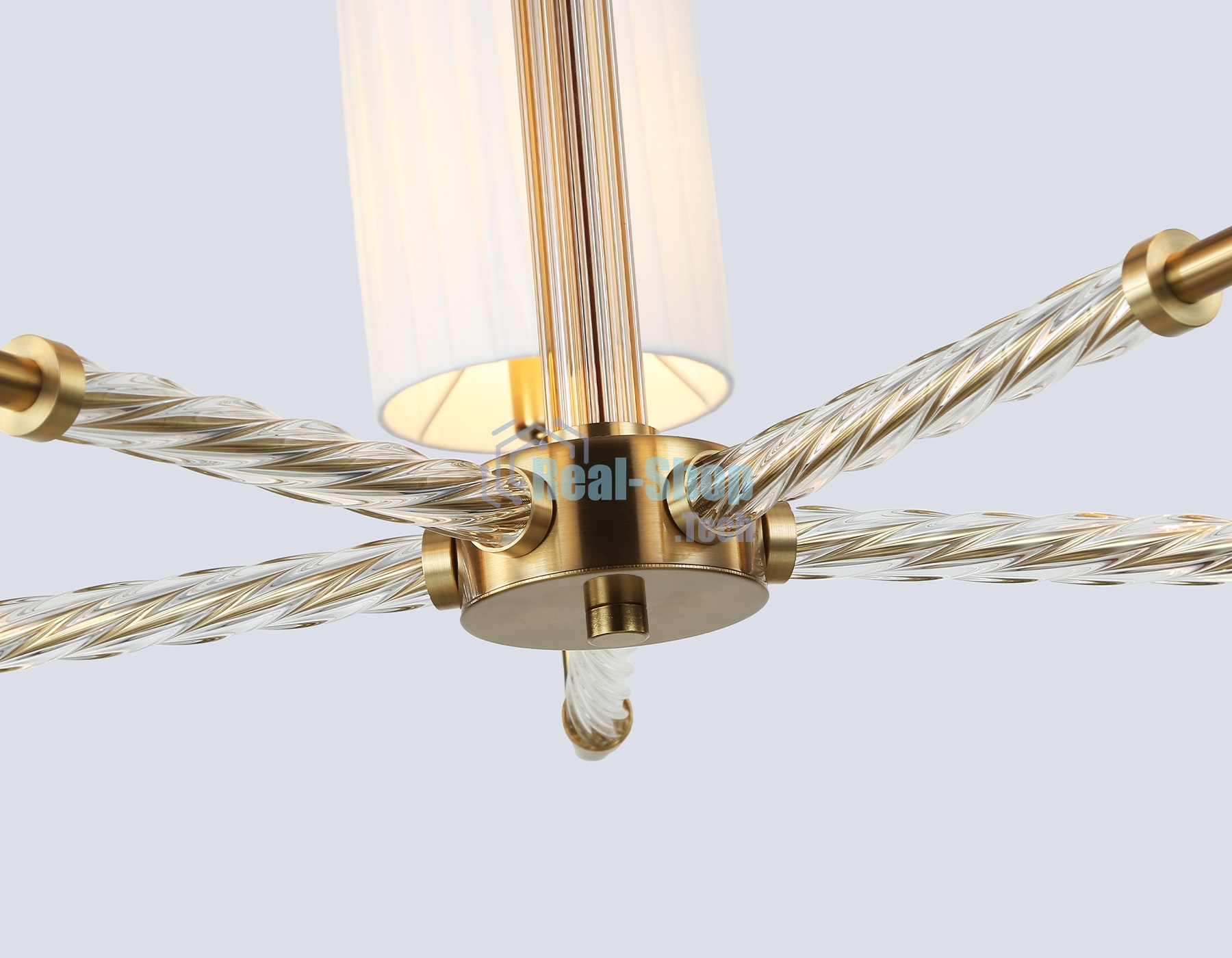 Люстра Ambrella light LH71500/5 BS/FR латунь/белый матовый E14*5 max 40W D680*640