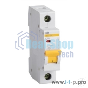 Выключатель автоматический Iek MVA20-1-006-B ВА47-29 1Р6А 4,5кА х-ка В ИЭК