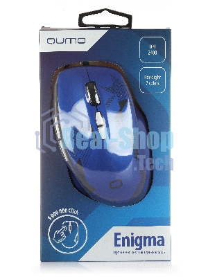 Мышь проводная Qumo Office Enigma M59 синий, 2400 dpi, USB, кнопки - 7