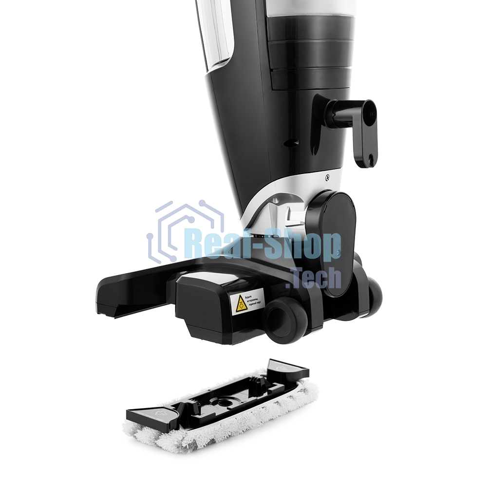 Пылесос вертикальный паровой Kitfort KT-575-1 черный, питание питание от сети, 1600 Вт, уборка влажная/паром/сухая, пылесборник 1.1 л