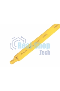 Термоусаживаемая трубка Rexant 7,0/3,5 мм, желтая, упаковка 50 шт. по 1 м