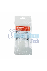 Хомут-стяжка кабельная нейлоновая Rexant 150 x2,5 мм, белая, упаковка 100 шт.