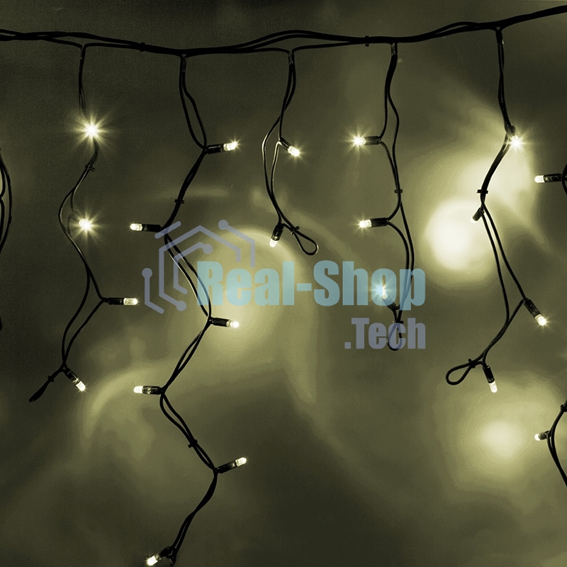 Гирлянда Neon-night Айсикл (бахрома) светодиодный, 5,6 х 0,9 м, черный провод 