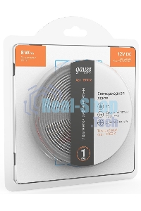 Лента светодиодная Basic Gauss 12V 8W/m 900lm/m 3000K IP20 LED 3m 1/100