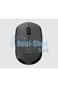 Мышь беспроводная Logitech M170 черный/темно-серый, 1000 dpi, радиоканал, USB, кнопки - 3