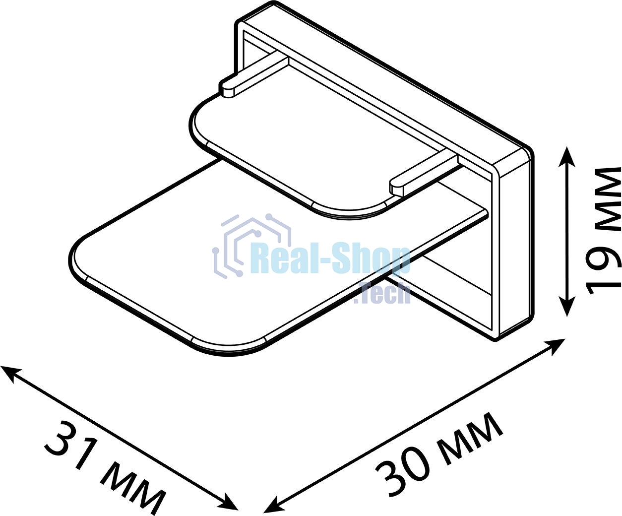 Заглушка для трекового шинопровода Gauss черный