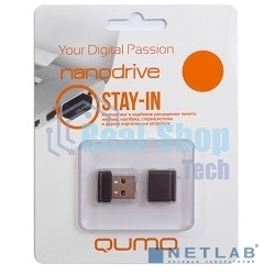 Флешка USB 2.0 QUMO 32Gb, NANO QM32GUD-NANO-W белый