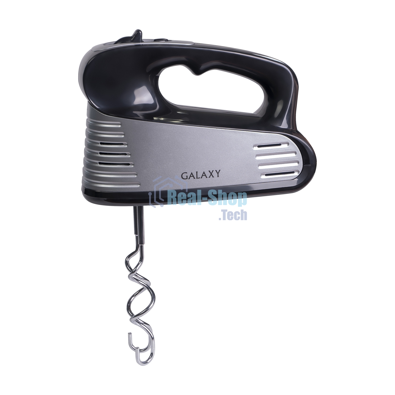 Миксер электрический Galaxy GL 2208, черный с серебристым, ручной, 250 Вт, 5 скоростей + режим 