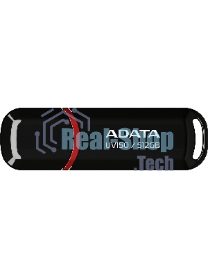 Флешка USB ADATA UV150 (AUV150-512G-RBK), 512Gb, USB 3.2, R/W 100/30, черный