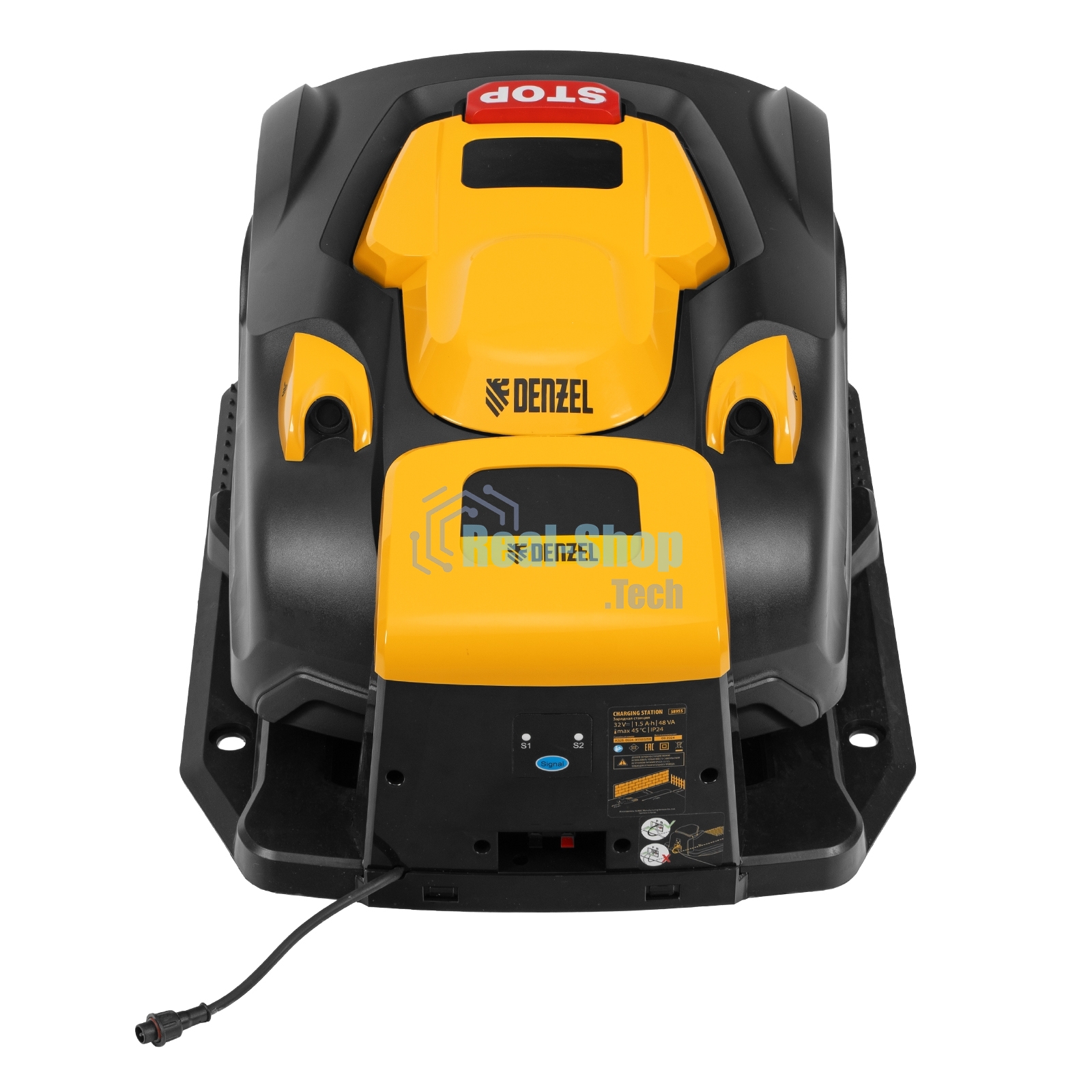 Робот-газонокосилка Denzel Grass Master 1000, ультразвуковой датчик, 3 Ач, LCD дисплей, Wi-Fi