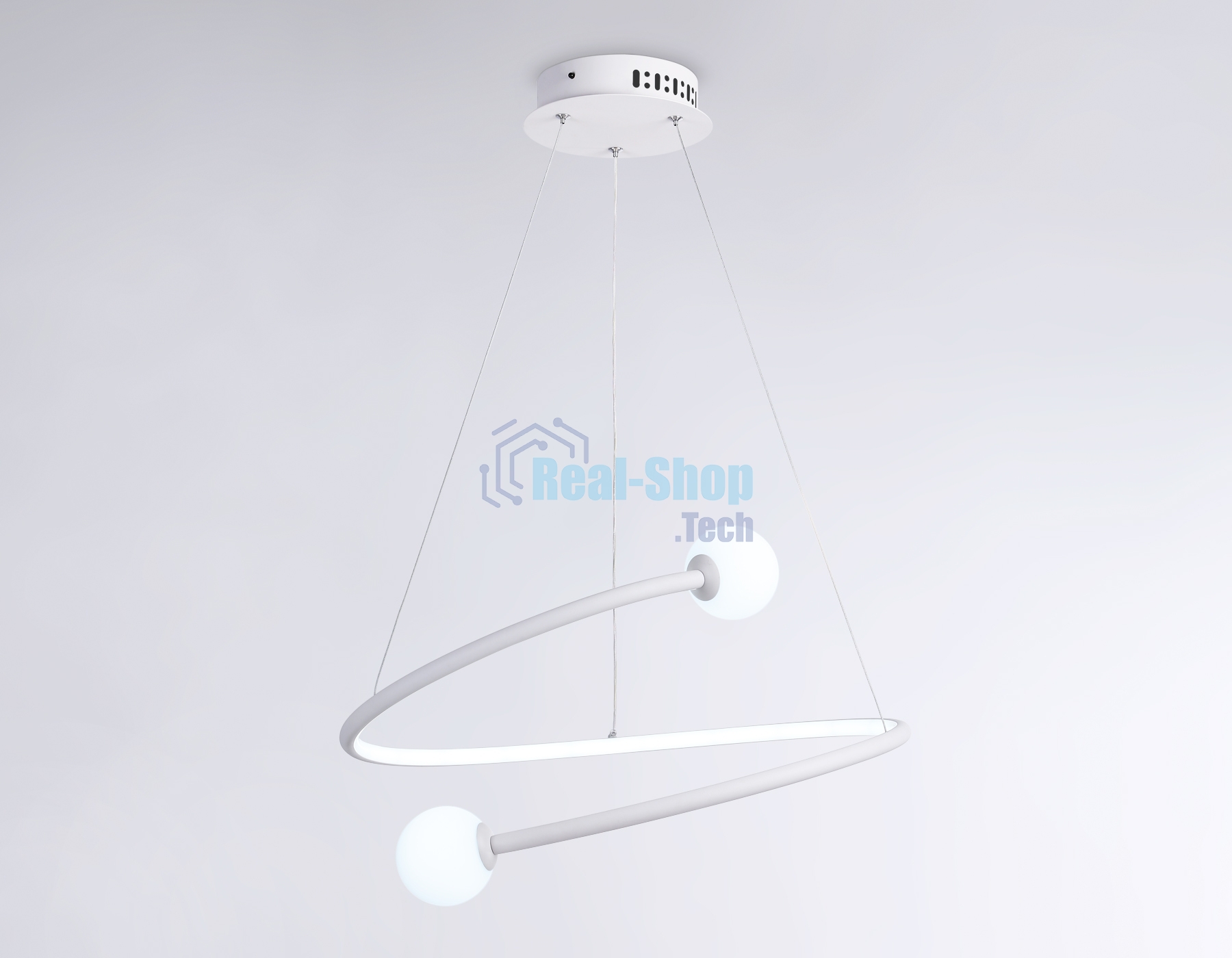 Светильник Ambrella light FL66291 WH белый 39W 3000K-6400K D500*1000 (ПДУ ИК)