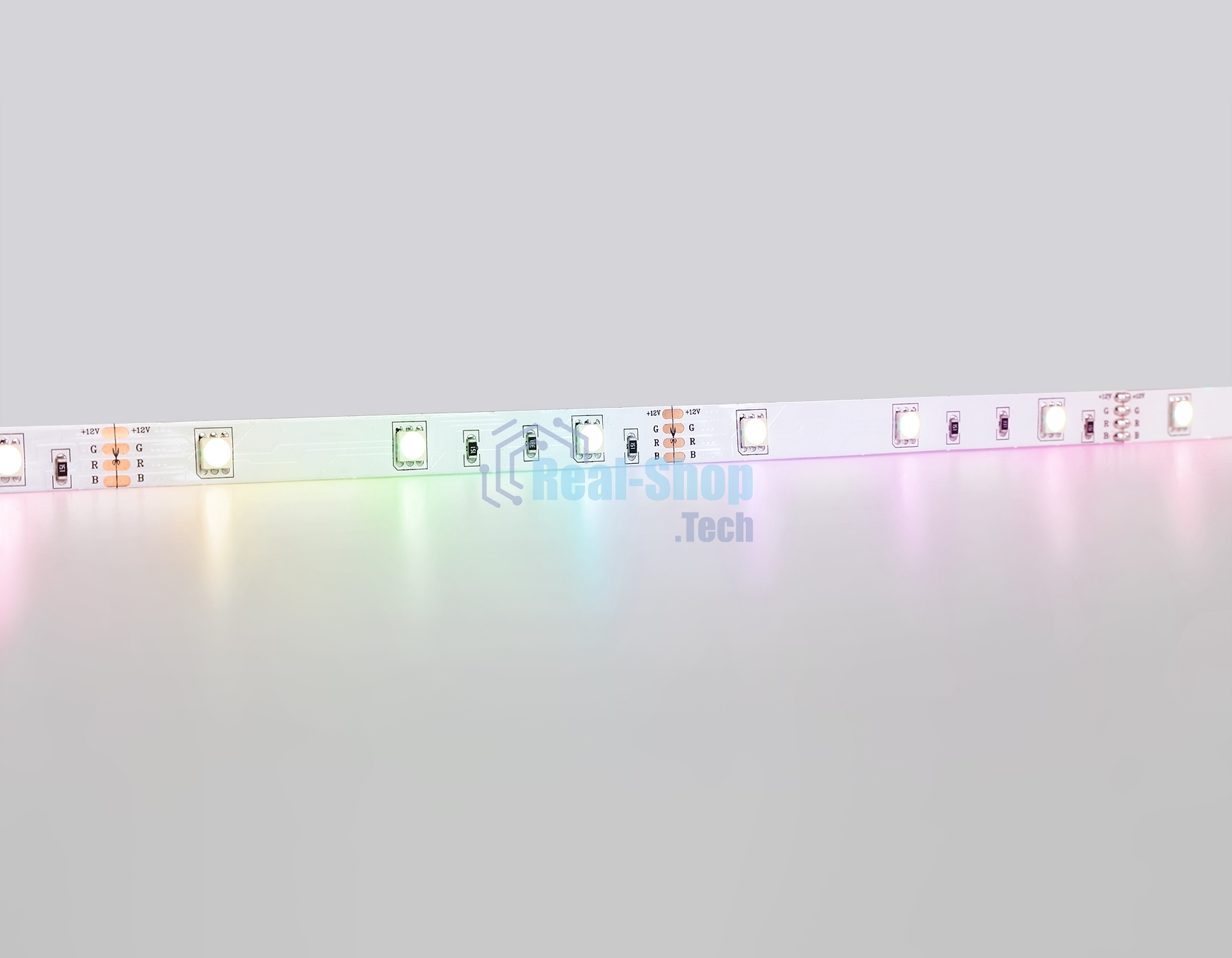 Светодиодная лента Ambrella light GS2201 5050 30Led/ 7.2W m/ 12V IP20 RGB /5000*10*1.87mm (4 конт.)