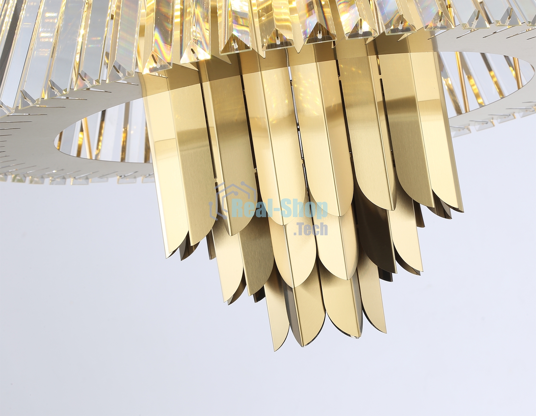 Люстра Ambrella light LH41017/12 BS/CL латунь/прозрачный E14*12 max 40W D560*660