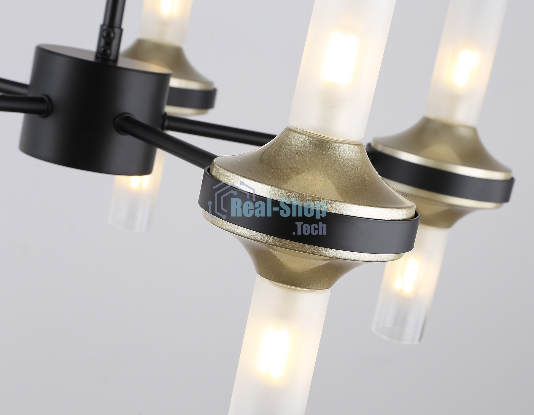 Люстра Ambrella light LH55351/10 BK/CGD/CL черный/золото/прозрачный G9/10 max 30W D550*690