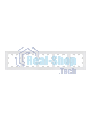 Рамка 5-постовая AtlasDesign Natureнатуральное стекло, белый