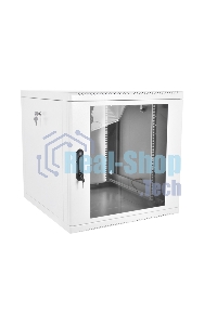 Шкаф настенный ЦМО ШРН-М-12.500 12U 600x520мм пер.дв.стекл съемные бок.пан. 50кг серый