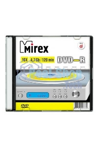 Диск DVD-R Mirex 4.7 Gb, 16x, Slim Case (1), (1/200)