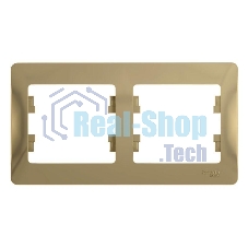 Рамка 2-м Glossa горизонт. титан SchE GSL000402