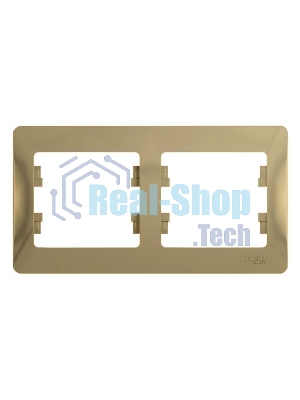 Рамка 2-м Glossa горизонт. титан SchE GSL000402