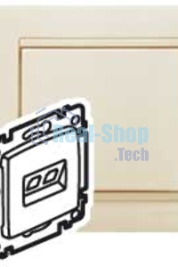 Розетка компьютерная Legrand 774130 RJ45 Valena 1 выход Кат.5e UTP (слоновая кость) монтаж на захватах