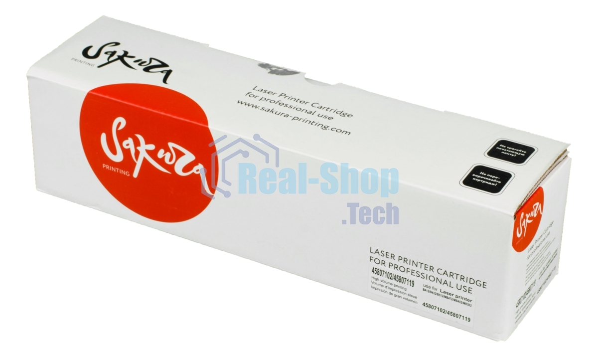 Картридж Sakura 45807102/45807119 для OKI B412/432/512/MB472/492/562, черный, 3 000 к.