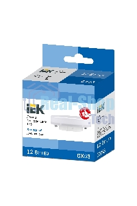 Лампа светодиодная Iek LLE-T80-12-230-65-GX53 ECO T75 таблетка 12Вт 230В 6500К GX53