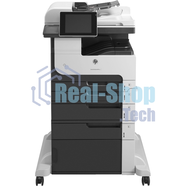 МФУ лазерное HP LaserJet Enterprise MFP M725f, лазерный принтер/сканер/копир/факс A3, 40ppm, 1200dpi, 1024Mb, 320Gb HDD, 5 trays 100+250+250+500+500, Cabinet, ADF100, Duplex, USB/LAN/FIH, Color LCD20i, 1y warr, repl. Q7830A M5035x, Q7831A M5035xs)