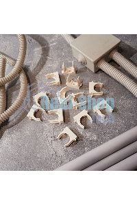 Крепеж-клипса для монтажного пистолета Rexant Ø 25 мм, белая (50 шт/уп)