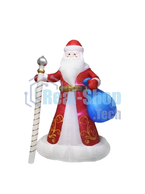 Фигура 3D Neon-night надувная Дед Мороз с подарками, размер 300 см, внутренняя подсветка 12 LED, компрессор с адаптером 12В, IP44