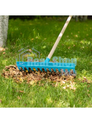 Грабли пластиковые, 430 мм, 13 прямых зубьев, усиленные, без черенка, LUXE Palisad