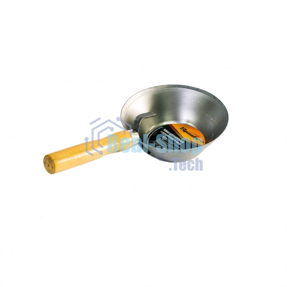 Ковш стальной Sparta штукатурный, деревянная ручка